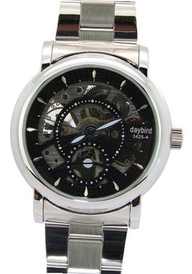 Daybird Mechanical Timepiece with Stainless Steel Strap