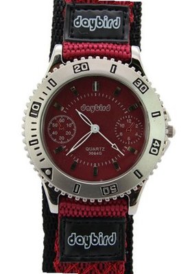 Daybird Quartz Movement Red Fabric es