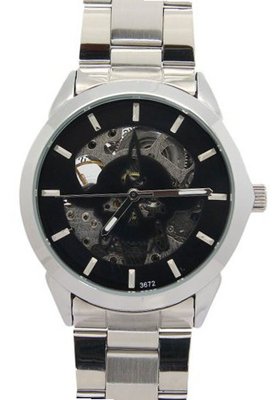 Daybird Unisex Elegant Black Dial Automatic Metal Bracelet