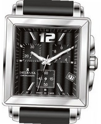 Delbana Lucerne Rectangular Chronograph 467500L BLK