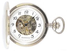 Desperado "Dodge City" 17 Jewel Wind Up Mechanical Chrome Pocket