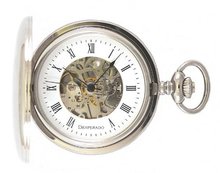 Desperado "Lincoln City" 17 Jewel Wind Up Mechanical Chrome Pocket