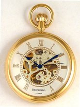 Desperado "Schofield" Gold Plated Skeletonized Mechanical Pocket