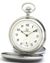 Desperado "Tombstone" Wind Up Mechanical Pocket Polished Steel Case