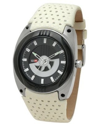 DFactory DFI021YBW White Label Black Dial Cream Leather Strap