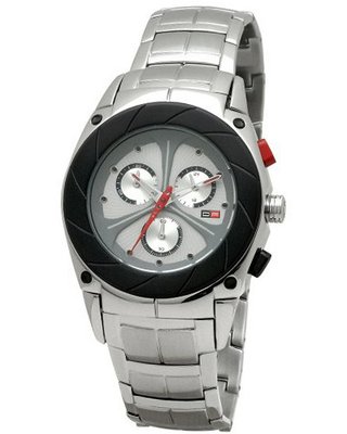 DFactory DFM018CSA Black Label Silver Dial Bracelet Chronograph