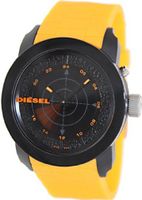 Diesel DZ1608 Franchise 44 Radar Effect Black Orange Silicone Band  NEW