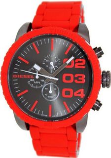 Diesel DZ4289 Red Silicone-Wrapped Stainless Steel Bracelet