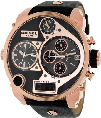 Diesel DZ7261 Mr. Daddy 4 Time Zone Rose Gold Tonel