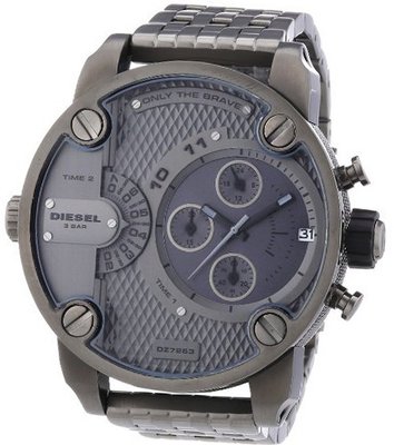 Diesel DZ7263 SBA gunmetal dial stainless steel bracelet men NEW