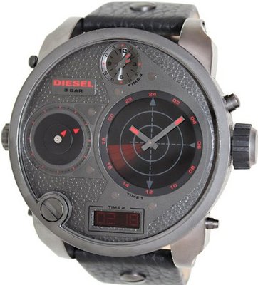 Diesel RDR Mr. Daddy Chronograph Grey Dial Black Leather DZ7297