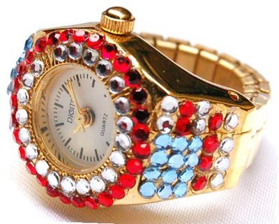 uDigits USA Spiral Sparkler Ring 