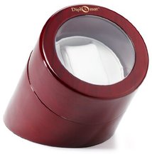 Diplomat Single Winder with Built In IC Program and White Leatherette Interior