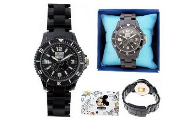 uDisney Interactive Studios Mickey Mouse Black High Tech Strap. Genuine Disney for Boys or Girls 