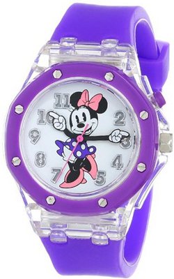 Disney Kids' MN1131 Analog Display Analog Quartz Purple