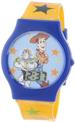 Disney Kids' TY1095 Toy Story Digital Dial Orangle Jelly Strap
