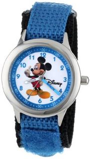 Disney Kids' W000011 Mickey Mouse Stainless Steel Time Teacher