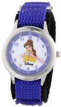 Disney Kids' W000053 Multi-Princess Stainless Steel Time Teacher