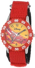 Disney Kids' W000084 Cars "Time Teacher" Stainless Steel and Nylon