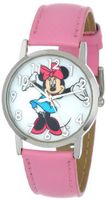 Disney Minnie Mouse MIN067 Silver Case Pink Strap
