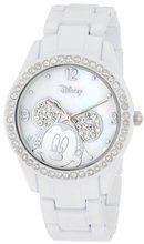 Disney MK2106 Mickey Mouse Rhinestone Accent Spray White Bracelet