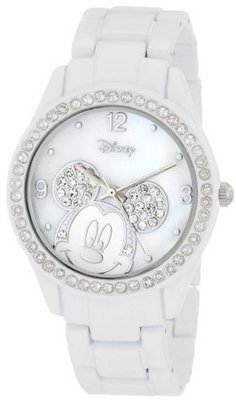 Disney MK2106 Mickey Mouse Rhinestone Accent Spray White Bracelet