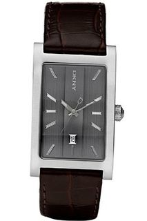DKNY Embossed Leather Date Grey Dial #NY1475