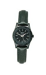 DKNY Glitzy Black Leather Strap #NY8697