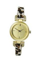 DKNY Gold-Tone Leopard Calf-Hair Leather #NY8880