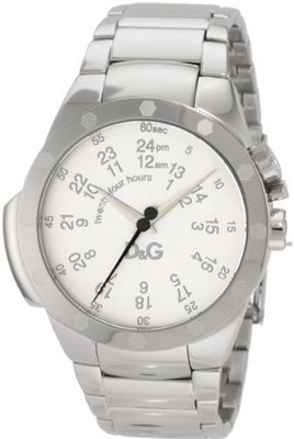D&G Dolce & Gabbana DW0570 Jack Silver WHite Dial Black Second Hand
