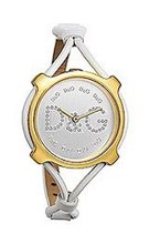 D&G Dolce & Gabbana DW0842 Lisbon Gold Case Silver Dial Spaghetti Strap