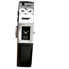 Dolce and Gabana Quartz, White Dial with Black Leather Strap - DW0507