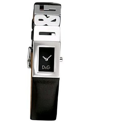 Dolce and Gabana Quartz, White Dial with Black Leather Strap - DW0507