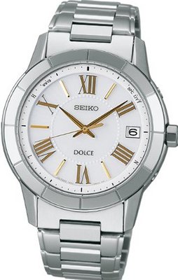 uDolce & Gabbana Seiko Dolce Titanium Super Clear Coating Sapphire Glass with Big Bright Calendar Solar Radio SADZ111 Japan import 