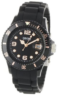 DROPS PD0016 Black Celebrity II Rubber Round Quartz Black