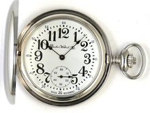uDueber Watch Co Dueber Swiss Mechanical Pocket , High Polish Chrome Hunting Case, Assembled in USA! 