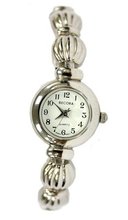 Becora Embossed Silver Round Link - Bracelet