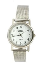 Becora Lightweight Mesh Band Silver Analog - Fashion