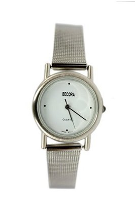 Becora Lightweight Mesh Large Face Silver Analog - Fashion Timepiece