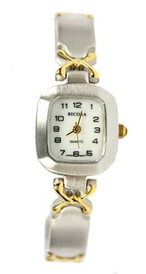 Becora Silver and Gold Linked Square - Bracelet