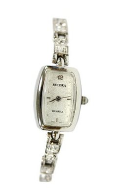 Becora Tennis Bracelet Style Silver with Square and Round Cubic Zirconia Gemstones - Bracelet