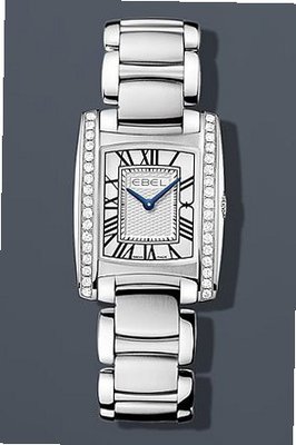 Ebel Brasilia Mini Diamond Roman 23.7 mm - Silver Dial, Stainless Steel Bracelet 1216068