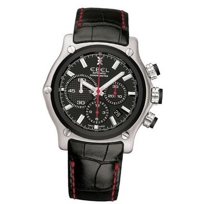 Ebel Stainless Steel with Black Leather Strap 1911 BTR