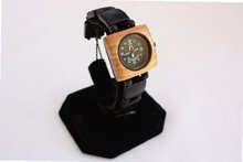 Ecowrist Black Tagua Strap Guayacan Wood Face #TAG GyB