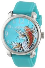 Ed Hardy FO-BL Fountain Blue Quartz Analog