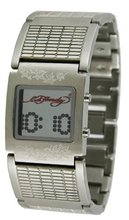 Ed Hardy Ladies Isis Positive Digital EDISPO with Stainless Stell Bracelet