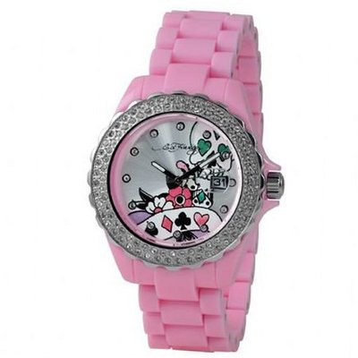 Ed Hardy Roxxy Light Pink Silver Dial #RX-LP
