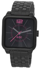 Edc Quartz edgy lolita - midnight black EE100902004 with Metal Strap