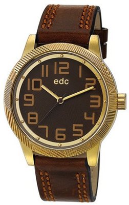 Edc Quartz pop girl - tabacco brown EE100602004 with Leather Strap