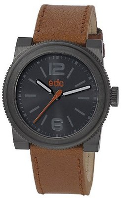 Edc Quartz retro spirit - camel brown EE100781003 with Leather Strap